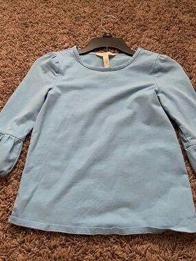 Matilda Jane Sky Blue Long Sleeve Top with Ruffle Sleeves